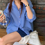 MQTIME  -  Korean Sle Women's Long Sve irt Inner Wear Base Layer Stripe Overlap Spring Autumn New Arrival Commute Top