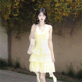 MQTIME  -  Mini Dresses Women Elegant Irregular Sleeveless Halter Ruffles Bandage Backless Sweet Fashion Party Dress Female Casual