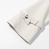 MQTIME  -  Autumn New Beige Lapel Long Trench Coats With Belt Fashion Double Breasted Loose Women Windbreaker Winter Female Overcoat