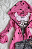 MQTIME  -  Winter Long sleeves Pink Kawaii Hoodies Y2k Blouse Harajuku Korea Girl Star Print 2000s Aesthetic Zipper Hoodie Women's Jacket