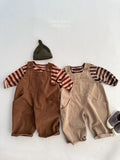  MQTIME  -  Autumn New Children Loose Overalls Solid Boys Vintage Jumpsuit Girls Strap Trousers Baby Casual Overalls Kids Clothes
