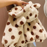  MQTIME  -  Baby Girls Jackets Children Winter Warm Faux Fur Coats Kids Fluffy Hooded Outwear New Toddler Plush Casual Clothing 2-8 Years