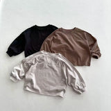  MQTIME  -  Autumn New Children Long Sleeve T Shirts Solid Boys Girls Casual Tee Kids Bottoming Shirts Toddler Cotton Tops Baby Clothes