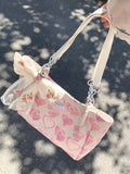 MQTIME  -  Harajuku Pink Handbag Women Retro Fairycore Aesthetic Heart Large Capacity Tote Bag Female Vintage Cute Shoulder Bag Y2k