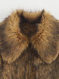 MQTIME  -  Warm Thick Lapel Fluffy Fur Coat For Women Casual Long Sleeve Faux Fur Female Jacket 2024 Winter High Street Commuting Outerwear