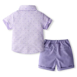 MQTIME  -  Summer Boys Boutique Clothing Korean Kids Clothes Fashion Gentleman Plaid Cotton Baby Tops+Shorts+Tie Children's Sets BC1767