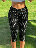MQTIME  -  New Women's Y2K Street Style Black Slim-fit Cropped Pants