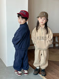  MQTIME  -  Winter New Children Plus Velvet Thick Clothes Set Boys Girls Fleece Letter Sweatshirt + Pants 2pcs Suit Kids Sports Outfits