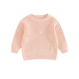 MQTIME  -  Winter Autumn New Baby Boys Girls Sweater Long Sleeve Cute Flower Knit Clothes Newborn Knitwear Pullover Top For Infant