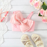 MQTIME  -  2Piece Summer Baby Clothes Toddler Girl Outfits Set Korean Fashion Big Bow Tops+Denim Shorts Children Boutique Clothing