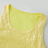  MQTIME  -  New Women Sparkle Sequin Skirt Sets Sleeveless Tank Top with Mini Skirts 2 Piece Set for Party Club Summer Sexy Streetwear