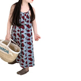 MQTIME  -  Summer Baby Girl Sling Dress Cotton Korean Sleeveless Toddler Girl Vestido Loose Thin Rose Printed Children Girl Slip Dress