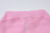 MQTIME  -  Fall Fashion Long Sleeve Chiffon Patchwork Beach Dress Women Sexy Backless Ruched Short Pencil Dress Pink Party Streetwear