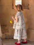  MQTIME  -  New Summer Baby Girls Embroidery Floral Sets Sleeveless Shirt Wide Leg Pants 2pcs Children Chic Outfits