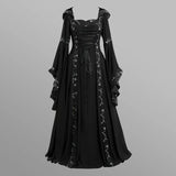 MQTIME  -  Medieval Cosplay Renaissance Costumes Floor Length Dress Women's Victoria Steampunk Gothic Party Dress Elegant Princess Dress