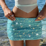 MQTIME  -  Y2K Sequins Glitter Mini Skirt Women Sexy Low Rise Bodycon Skirts Coquette Sparkle Short Skirt 2025 Summer Lady Fashion Clubwear