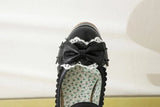 MQTIME  -  Summer Ladies 2.5 Platform Cute Bow Lace Princess Lolita Shoes Party 10cm High Heel Buckle Big size 43
