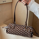 MQTIME  -  Retro Polka Dot Bag Fashionable Large-capacity Adjustable Commuter Casual Shoulder Bag