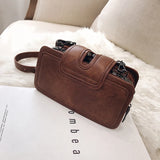 MQTIME  -  Vintage Shoulder Bag for Women PU Leather Armpit Bag Fashion Rhinestone Buckle Crossbody Bag Punk Designer Top-handle Bags