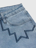 MQTIME  -  Women High Waist Wide Leg Pants Hole Straight Pants Long Jeans Casual Trendy Trousers Autumn Winter New Denim Trousers