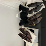 MQTIME  -  Spring Pointed Toe Mary Jane Women Pumps Shallow Belt Shoes Buckle Thin Mid Heels Fashion Ladies 2025 New Arrivals Dress Pumps