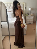 MQTIME  -  Sexy One Shoulder Lace See Through Maxi Dress Women Gown Fashion Off-shoulder Sleeveless Backless Club Long Dresses 2025 Chic
