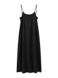 MQTIME  -  Loose Backless Solid Sling Women Dresses Sleeveless Empire Elegant Female Dress Fashion New Holidays Lady Beach Robes