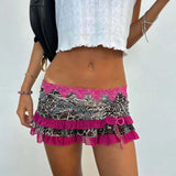 MQTIME  -  New Fashion Women's Hot Sale Spliced Drawstring Sexy Short Skirt