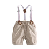 MQTIME  -  Baby Boy Bow Formal Romper Clothes Suits Infant Gentleman Party Suit Soft Cotton Jumpsuit Newborn Suspender Pants Toddler Set