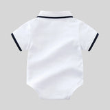 MQTIME  -  9 12 18 24 36M Boys Summer Daily Clothes Infant Short Sleeve Bodysuit with Pocket Shorts 2PCS Toddler Cotton Outfit Sets