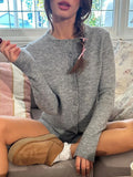 MQTIME  -  Autumn/Winter New Casual Simple Solid Colour Long-Sleeved Jacket Sweater