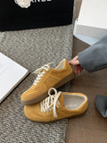 MQTIME  -  New Leather Mid-cut Running Sneakers Female Vulcanized Athletic shoe Suede Skate Shoes Fashionable Blue Feewear for Teenagers