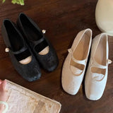 MQTIME  -  2024 Autumn Women Low Heel Mary Jane Shoes Loafers Fashion Jacquard Ladies Elegant Shoes Chinese Retro Dress Female Ballerinas