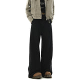 MQTIME  -   Spring Autumn Men Brown Lazy Denim Pants American Loose Straight Wide Leg Trousers Relaxed Casual Jeans
