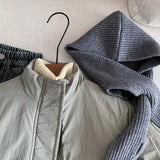 MQTIME  -  Toddler Boys Parkas Stand Collar Kids Baby Boys Thicken Warm Bread Jacket Versatile Infant Boys Cotton Outerwear Coat+Hat