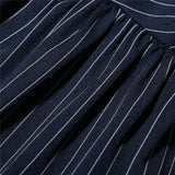 MQTIME  -  Navy Blue Striped Halter Mini Dress For Women Sexy Sleeveless A-line Mini Summer Party Swing Dresses High Street Robe D474