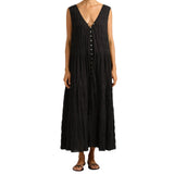 MQTIME  -  Elegant Maxi Dress for Women Stylish Floral Print Ruffle Sleeveless Flowy Boho Dress Perfect for Summer Beach Party or Date