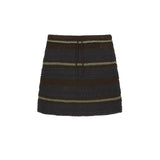 MQTIME  -   New Japanese Korean Street Heavy Knit Striped Skirt Unique Fashion Versatile A-line Half Skirt Trendy Design Elegant Women