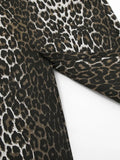 MQTIME  - Women Leopard Print Cotton Skirts 2024 Fashion High Waist Split Long Skirt Streetwear Office Lady Summer Party Straight Dresses