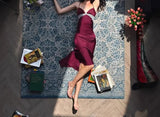  MQTIME  -  New Elegant and Temperamental Hot Girl Photo Shoot Low-cut Dress with Sexy Waist and Backless Fishtail Dress