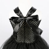  MQTIME  -  Halloween Girls Mesh Dress 2025 New Kids Black Long Tulle Gown Children's Halloween Party Vestidos Teenager Fashion Clothing