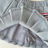 MQTIME  -  Baby Girl College Style Summer 2PCS Clothes Set Polo Collar Kid Girl Vest Top Set Thin Stylish Stripe Pleated Skirt Belle Outfit