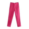 MQTIME  - 2024 New Chic Fashion Woman Pants Office Wear Pants for Women Vintage High Waist Zipper Fly Female Ankle Trousers Mujer Gothic