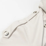 MQTIME  -  Autumn New Beige Lapel Long Trench Coats With Belt Fashion Double Breasted Loose Women Windbreaker Winter Female Overcoat