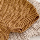 MQTIME  -  New Baby Clothing Knitted Sweater Thin Tank Top Open Button Top+Shorts 2-piece Set for Boys and Girls