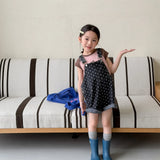  MQTIME  -  New Summer Toddlers Kids Denim Jumpsuits Polka Dot Printed Children Shorts Baby Girls Suspenders Overalls