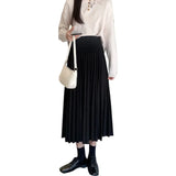Mqtime Maternity Dress Clothing Knitted Maternity Long Skirts Elastic Waist A Line Clothes for Pregnant Women Casual Pregnancy Skirt