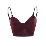 MQTIME  -  Fall New Sexy Tank Top for Women Streetwear Product Irregular Back Strap PU Leather Chest Strap Solid Color Slim Fit Vest