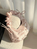 MQTIME  -  Unique Ruched Bowknot Cute Versatile Handbag Bowknot High-Quality Women's Shoulder Handbag