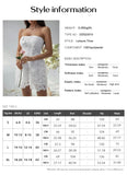 MQTIME  -  Summer New Simple Solid Color Women Embroidered Short Dress Sexy Strapless Female Evening Dresses